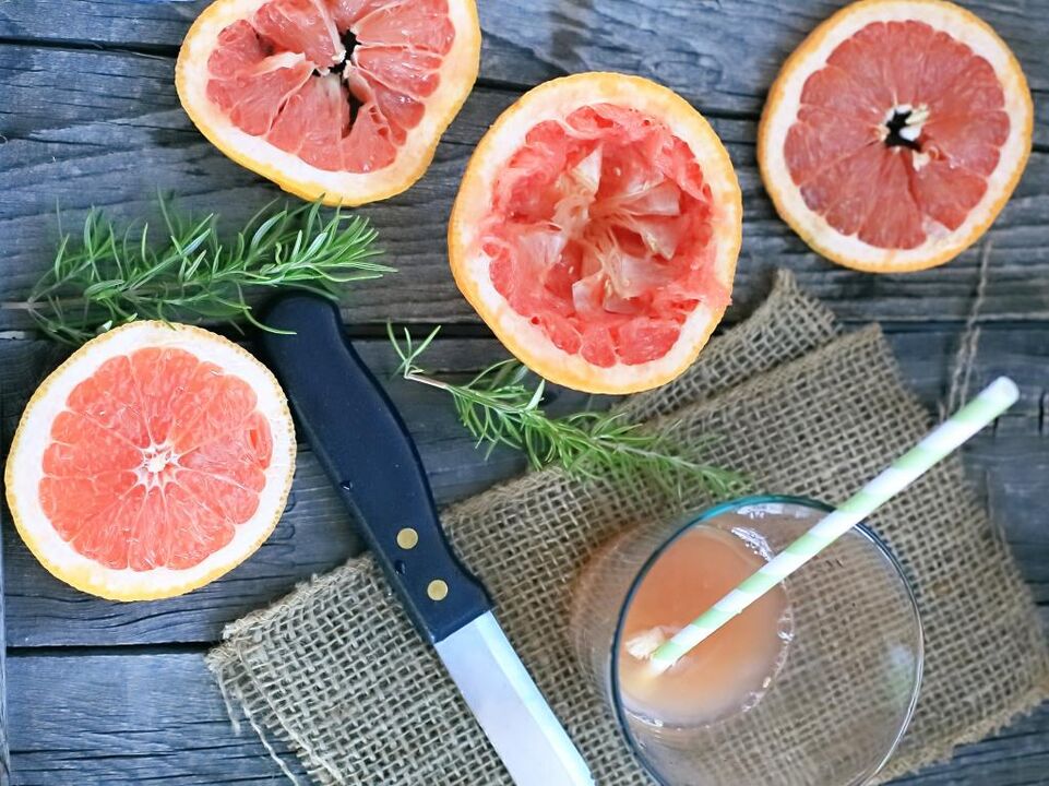 Grapefruit stimuleert effectief de vetverbrandingsprocessen in het lichaam