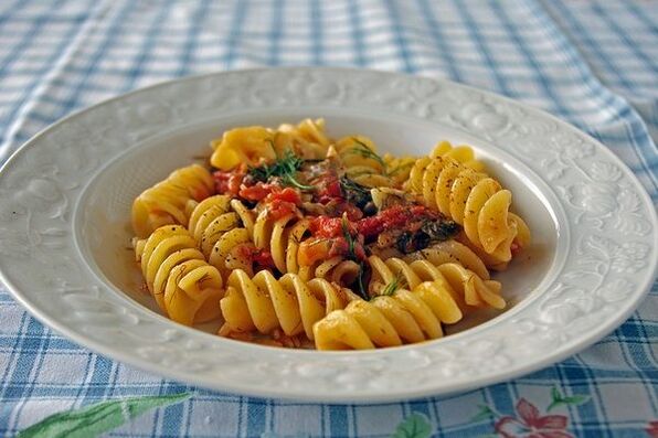 pasta voor mediterraan dieet